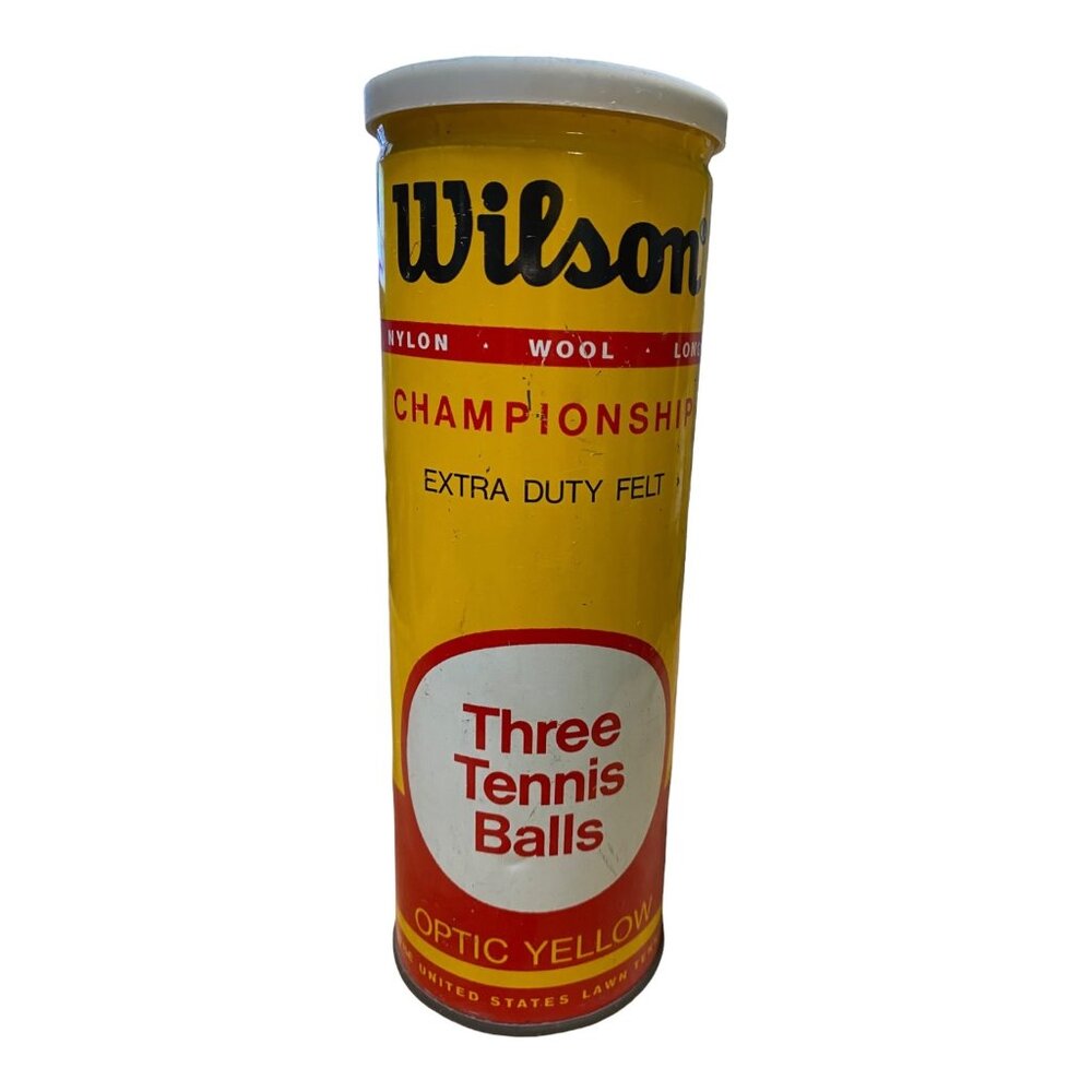 Vintage Wilson Championship Tennis Balls Can